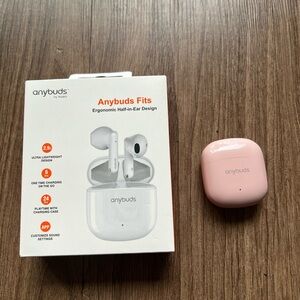 Tozo Anybuds Fits Pink Wireless Earbuds